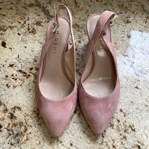 M. Gemi blush suede Lustro sling backs, 37